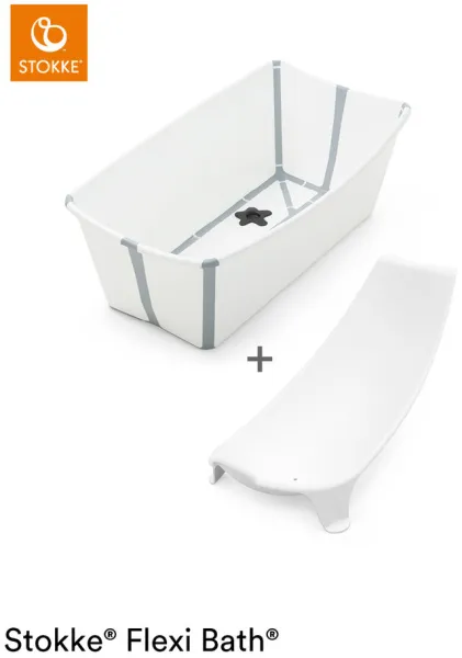 Flexi Bath og Newborn Support - hvit
