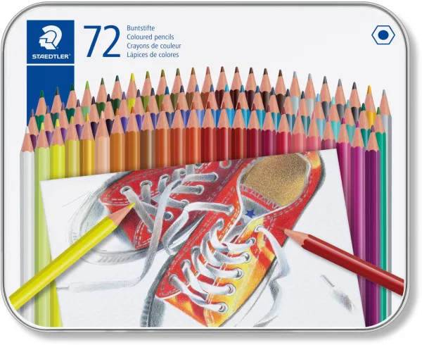 Staedtler Fargeblyanter i metallboks 72 stk