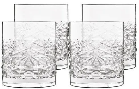 Luigi Bormioli Mixology textures Vann/whiskyglass 10 cm 38 cl 4 stk. Klar